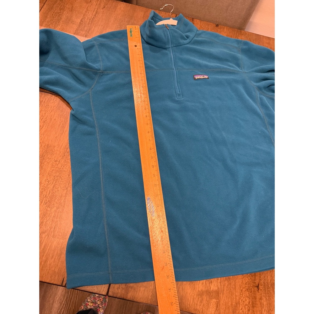 Patagonia Mens Micro D 1/4 Zip Fleece Pullover Blue XL 26176 Mock Neck Sweater - Picture 4 of 6
